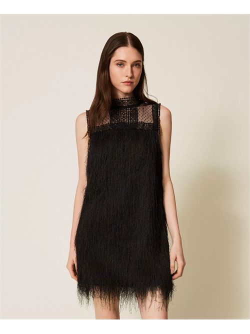 Abito corto con frange e tulle TWINSET | TT2301/00006